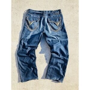 *VINTAGE* 1:1 Premium Pepe Jeans Y2K Embroidered Sun FADED Flared Baggy‎